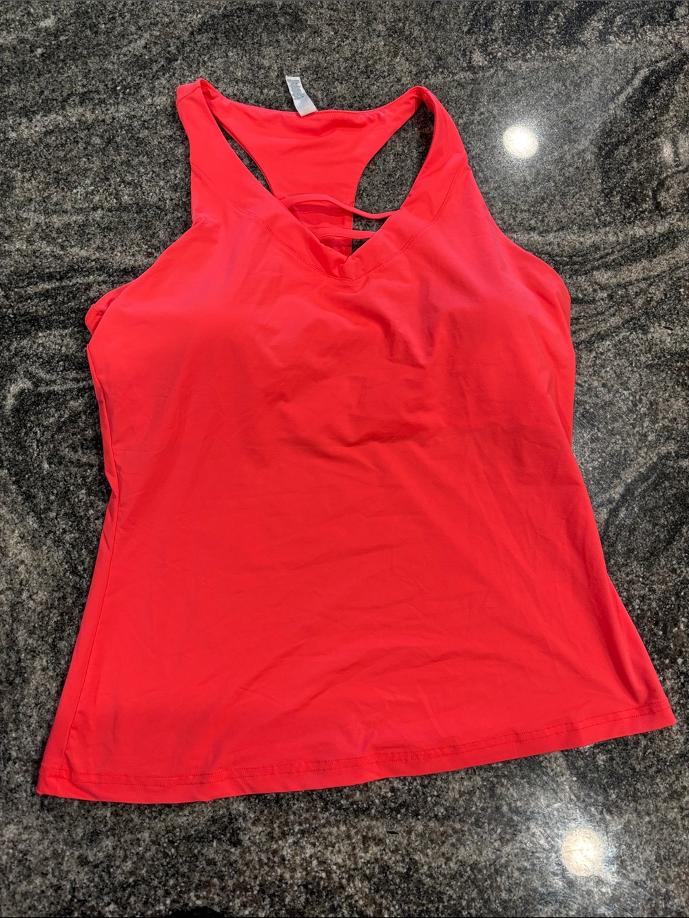 Women's Orange Racerback Tank Top - V-Neck Active Style